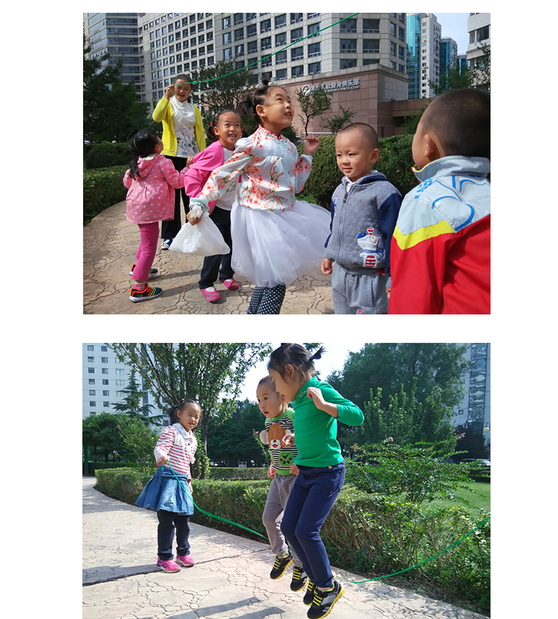 一根繩在老師帶領下我們可以玩出很多花樣，有上跳還有下跳，可集體跳還可以個人跳，好玩吧，邀請您一同加入吧