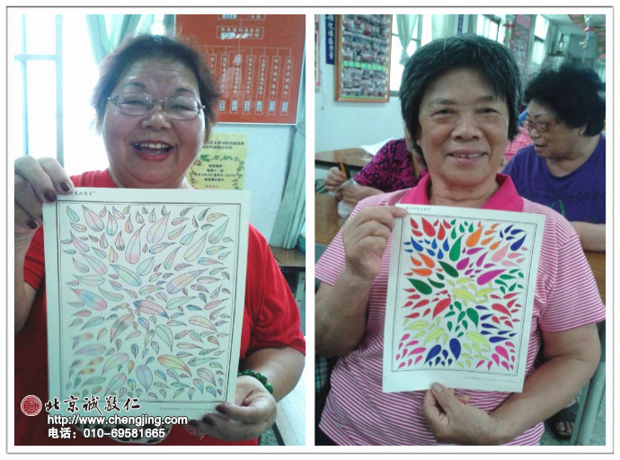 彩繪的工具和畫法不一樣，內心的喜悅同樣感染人