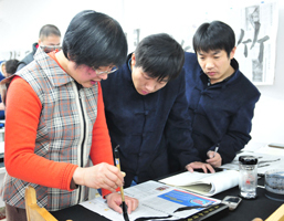 參加北京誠敬仁中小學教師書法培訓三