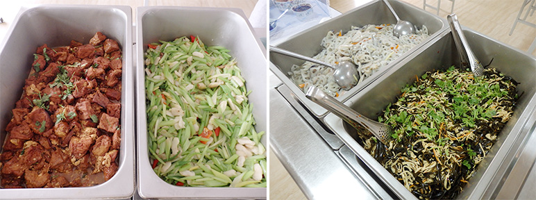 美味的健康素食，使學員感受家的溫馨