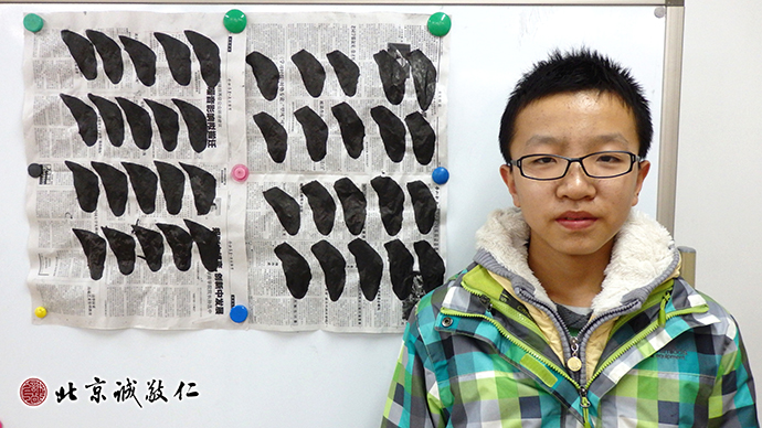 來自沈陽的小學員展示第一天的學習成果